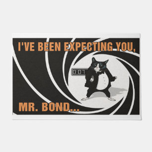 Paillasson Je t'attends, M. Bond amoureux des chats