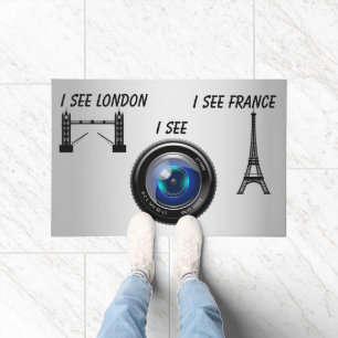 Paillasson Je vois Londres Je vois France Drôle Déplaisant Do