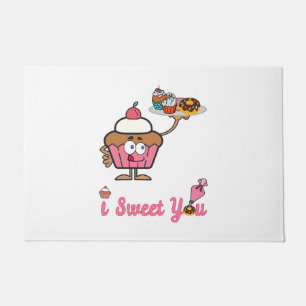 Paillasson Je vous sucrée avec un Cupcake