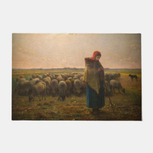 Paillasson Jean-Francois Millet - Berger et troupeau 1863