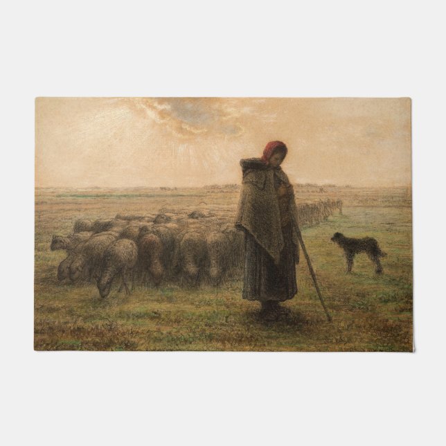 Paillasson Jean-Francois Millet - Berger et troupeau 1865 (Devant)