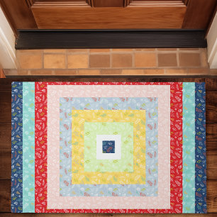 Paillasson Jelly Roll Floral Rainbow Quilt Fabric