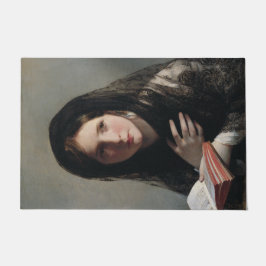 Paillasson Jeune femme perdue dans les rêves (Lire un livre)