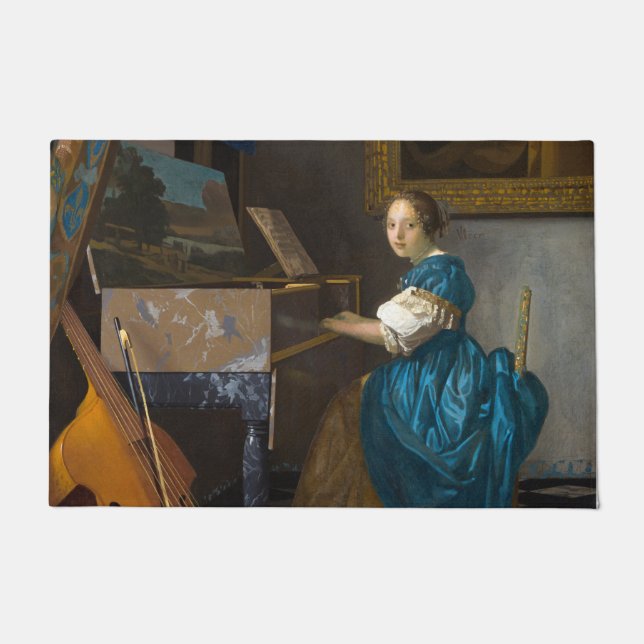 Paillasson Johannes Vermeer - Lady assise à une virginale (Devant)
