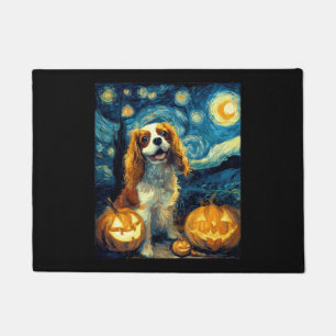 Paillasson Joli chien Cavalier King Charles Spaniel Halloween