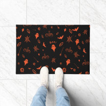 Joli Petit Fantôme Effrayant Halloween Noir Orange
