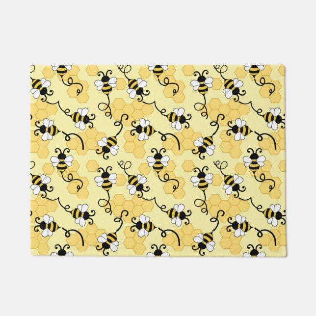 Paillasson Joli petit motif abeilles (Devant)