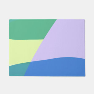 Paillasson Jouer Abstrait Pastel Couleur Bloc Lavande Vert