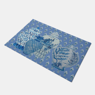 Paillasson Jouets de gingembre bleu et blanc