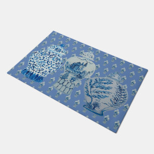 Paillasson Jouets de gingembre bleu et blanc