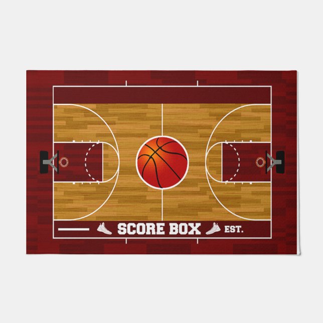 Paillasson Joueur de basket Mat, Sports Cool (Devant)
