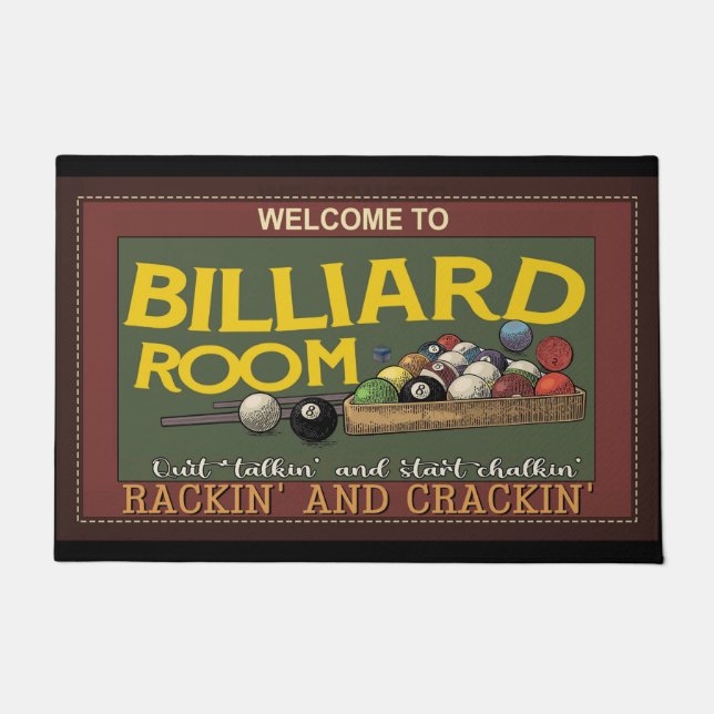 Paillasson Joueur de billard, matelas de billard (Devant)