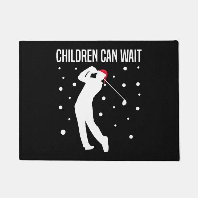 Paillasson Joueur de golf Golfer Funny cadeau de Noël (Devant)