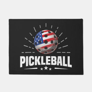 Paillasson Joueur de pickleball au drapeau américain US