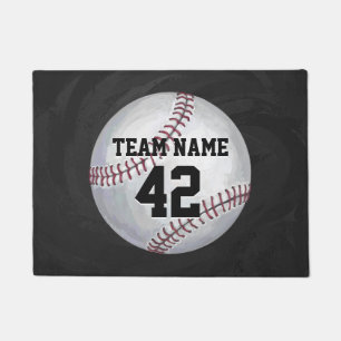 Paillasson Joueur et base-ball de nombre