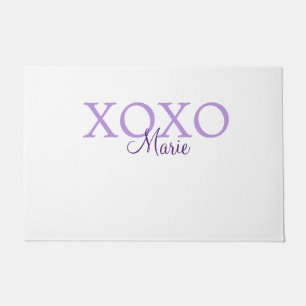 Paillasson Jour de la Saint Valentin Xoxo ajouter nom pastel