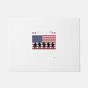 Paillasson Joyeuse fête des vétérans Drapeau Silhouette Vecto