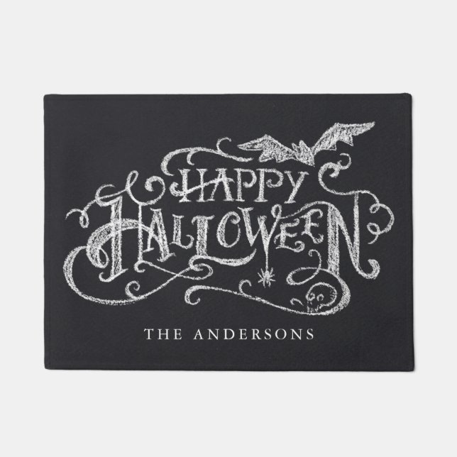Paillasson Joyeuse Marque Halloween à la main personnalisée (Devant)