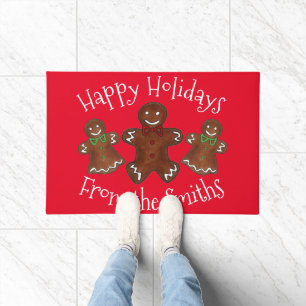Paillasson Joyeuses fêtes Gingerbread Homme Noël Cookies