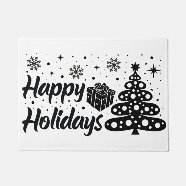 Paillasson Joyeuses fêtes Joyeux Noël Vilain Noël (Devant)