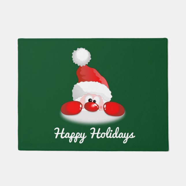 Paillasson Joyeuses vacances Père Noël Porte Mat (Devant)