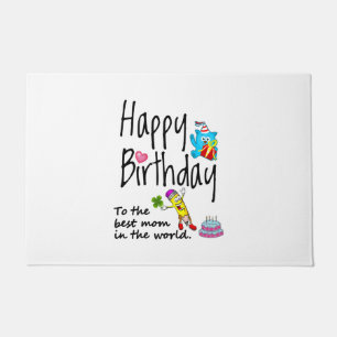 Paillasson Joyeux anniversaire à la meilleure maman du monde