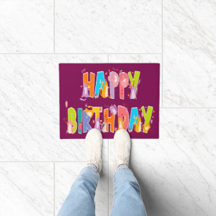 Paillasson Joyeux anniversaire Funny Amoureux des chats Anniv