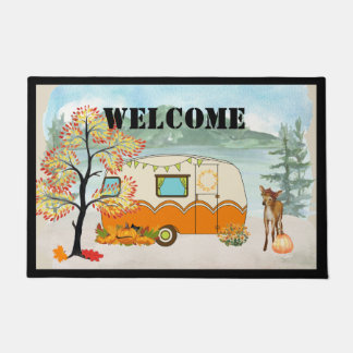 Paillasson Joyeux Camper Automne Porte Mat