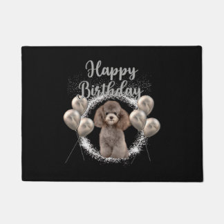Paillasson Joyeux caniche d'anniversaire