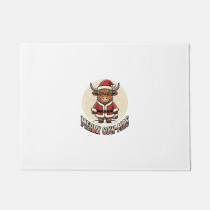 Paillasson Joyeux Cowmas Highland Cow Conception de T-Shirt d