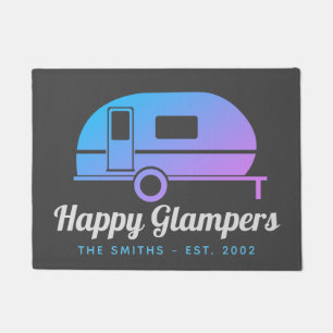 Paillasson Joyeux Glampers Purple Ombre Camping