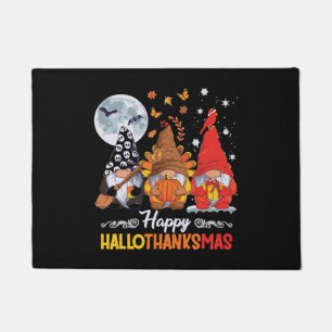 Paillasson Joyeux Hallothanksmas Gnomes Halloween Thanksgivin