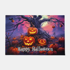 Paillasson Joyeux Halloween Citrouilles brillants