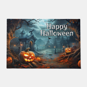 Paillasson Joyeux Halloween Citrouilles Éffrayants après la
