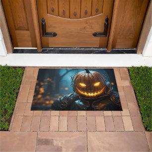 Paillasson Joyeux Halloween Guerrier Citrouille