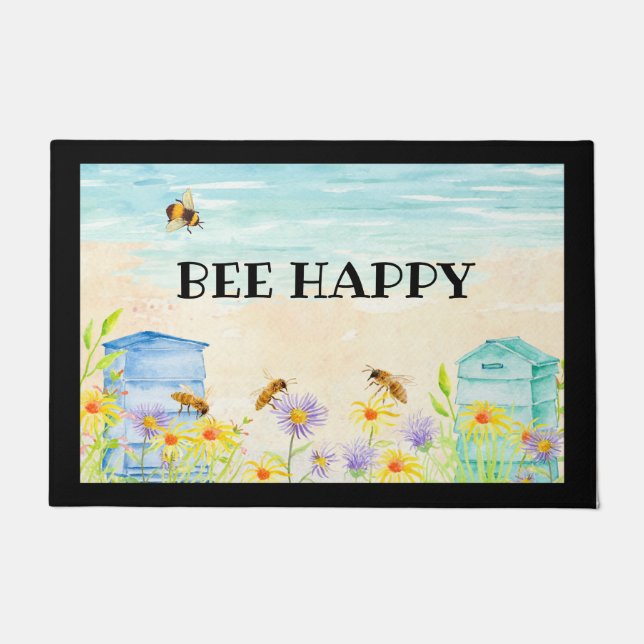 Paillasson Joyeux mât de porte d'abeille (Devant)