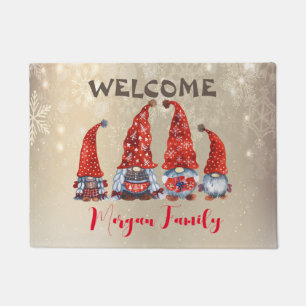 Paillasson Joyeux Noël, Adorable Gnomes Snowflakes