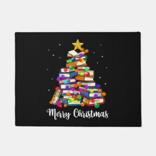 Paillasson Joyeux Noël Arbre de lecture Livres Lover Biblioth