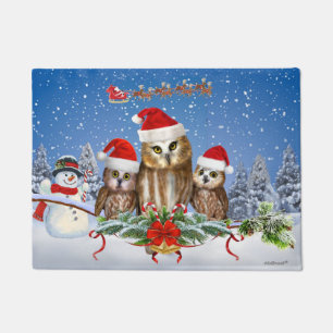 PAILLASSON JOYEUX NOËL DU HIBOU DES USA !