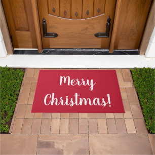 Paillasson Joyeux Noël élégant Script rouge