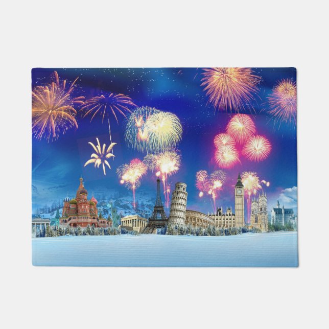 Paillasson Joyeux Noël et bonne année (Devant)