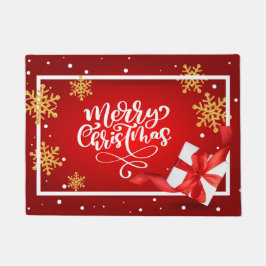 Paillasson Joyeux Noël Fête CALIGRAPHIE rouge