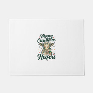 Paillasson Joyeux Noël Génisses Drôle Vache Noël Design