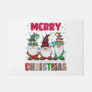 Paillasson Joyeux Noël Gnome Famille Funny Jeu de Noël Arbre