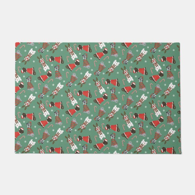 Paillasson Joyeux Noël Grands Chiens Danois (Devant)