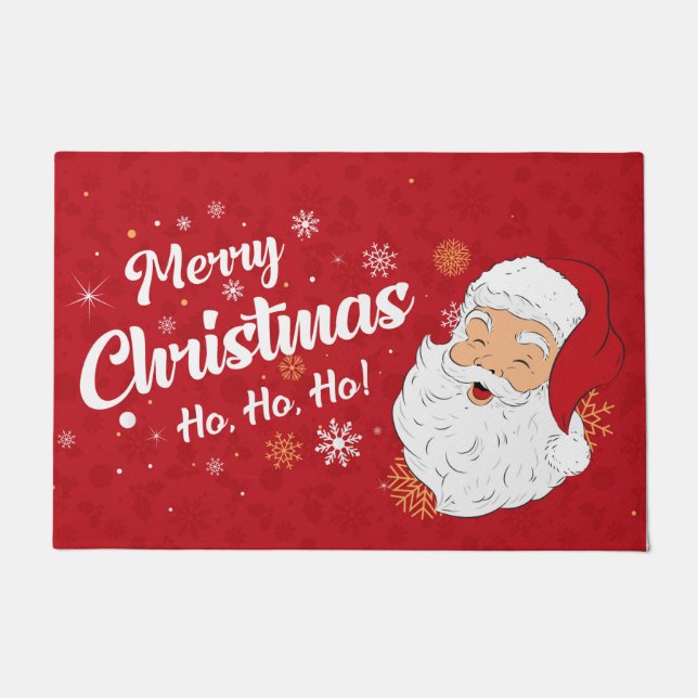 Paillasson Joyeux Noël Ho Ho Ho Père Noël (Devant)