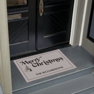 Paillasson Joyeux Noël Nom Scandinave Arbres de Noël