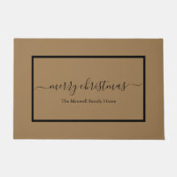 Joyeux Noël or et nom de famille noir