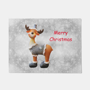 Paillasson Joyeux Noël orignal portant un chapeau    