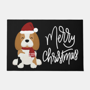 Paillasson Joyeux Noël   Père Noël Beagle